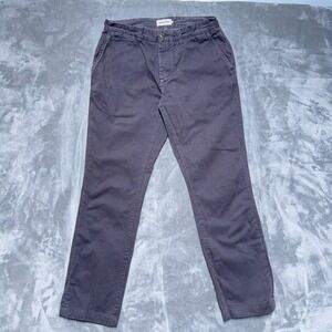 Taylor Stitch Pants Mens 30x28 Gray Chino Slim Fit 100% Organic Cotton